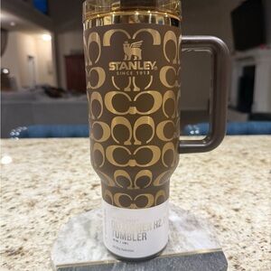 Stanley Gold and Brown Patterned Tumbler